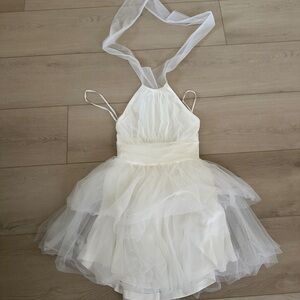 Elegant White Tulle Dress